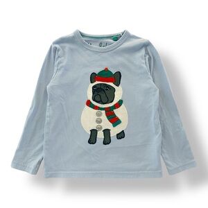 Mini Boden | Christmas Holiday Sparkle Pug Tee (4-5 yrs)